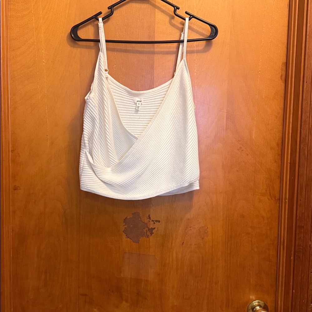 Aritzia Cream Ribbed Camisole